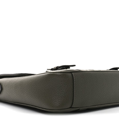 Gucci Piuma Calfskin Jumbo GG Embossed Double Buckle Medium Messenger Bag Dark Vintage Olive 4 of 10