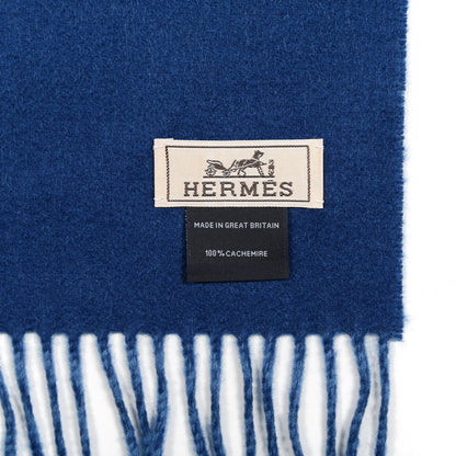 Hermes Cashmere Recto Verso Muffler Bleu Horizon Blue Indigo 3 of 3