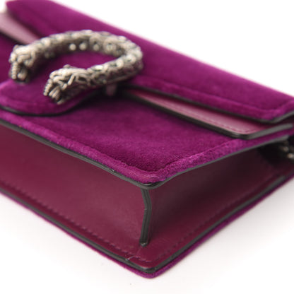 Gucci Velvet Super Mini Dionysus Shoulder Bag Fuchsia Violet Cyclamen 7 of 9