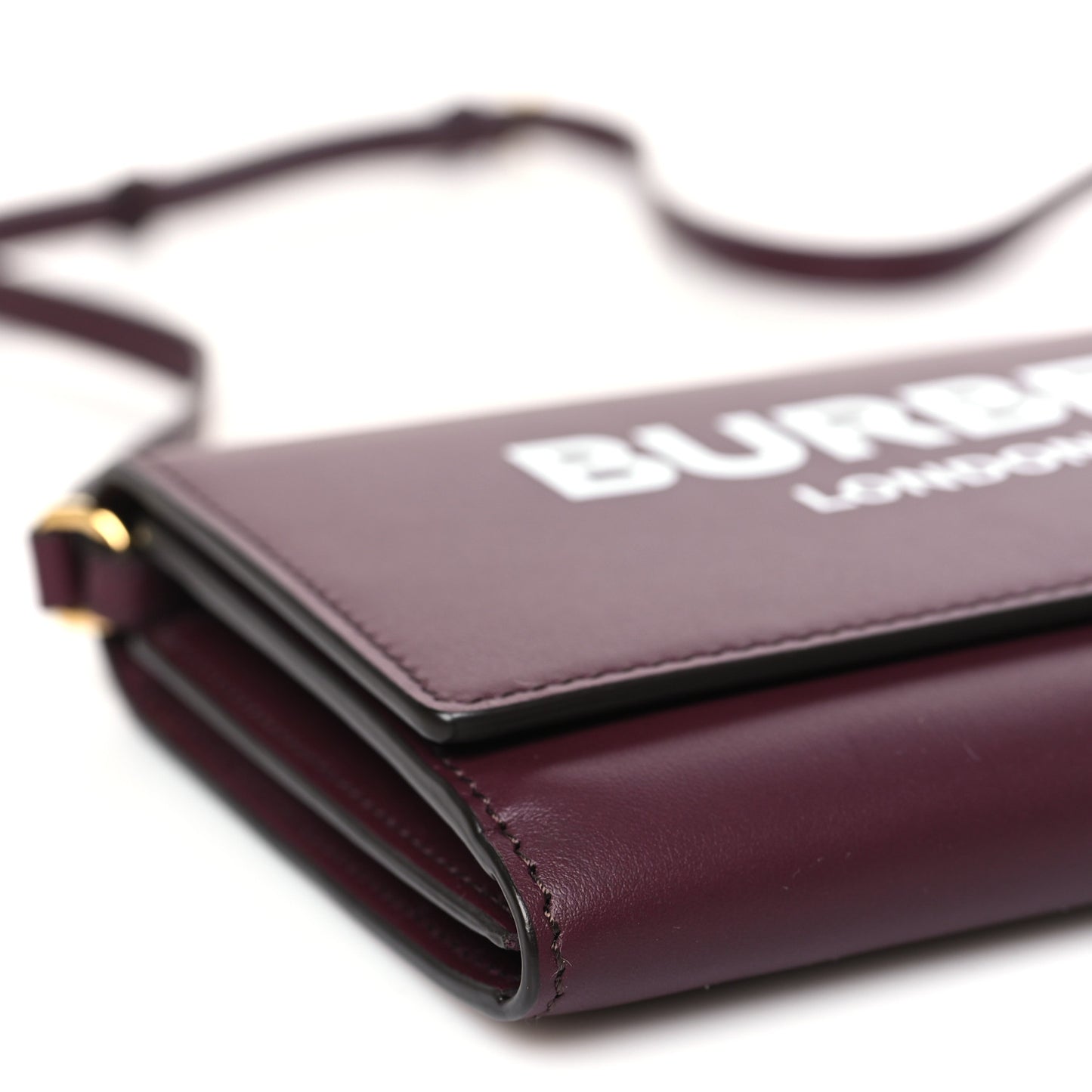 Calfskin Logo Hazelmere Wallet With Detachable Strap Deep Maroon