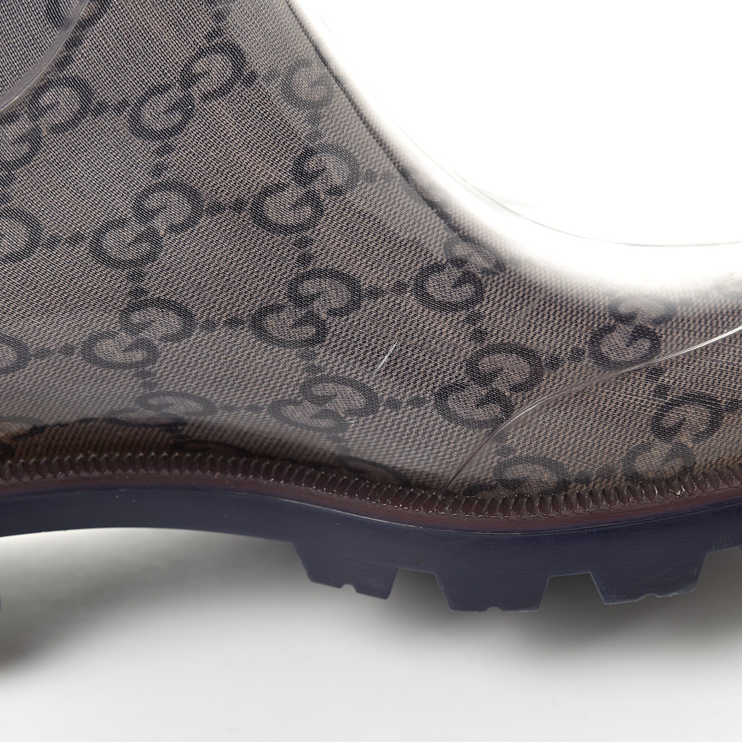 Gucci Rubber Monogram Rain Boots 37 Transparent Blue 11 of 18