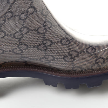 Gucci Rubber Monogram Rain Boots 37 Transparent Blue 11 of 18