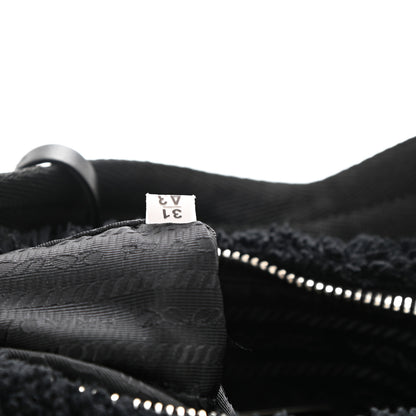 Prada Terry Cloth Mini Re-Edition 2000 Bag Black White 7 of 8