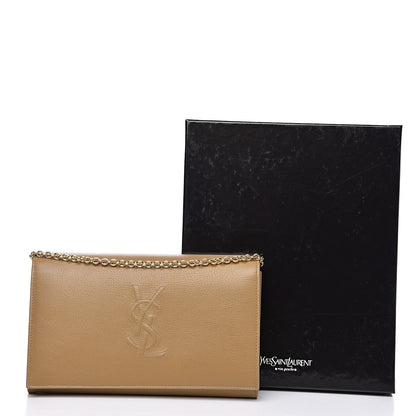 Saint Laurent Calfskin Belle de Jour Chain Clutch Beige 11 of 11