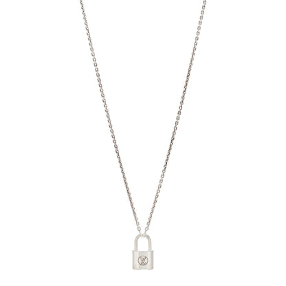 Louis Vuitton Sterling Silver Lockit Necklace 1 of 5