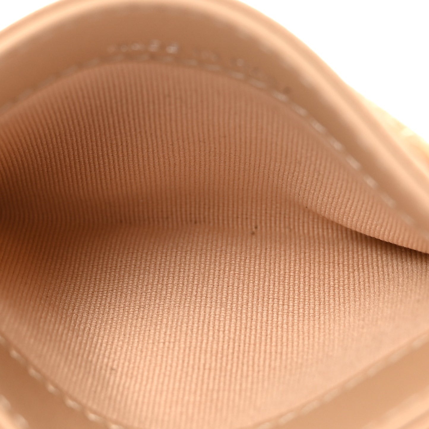 Caviar Quilted Card Holder Beige