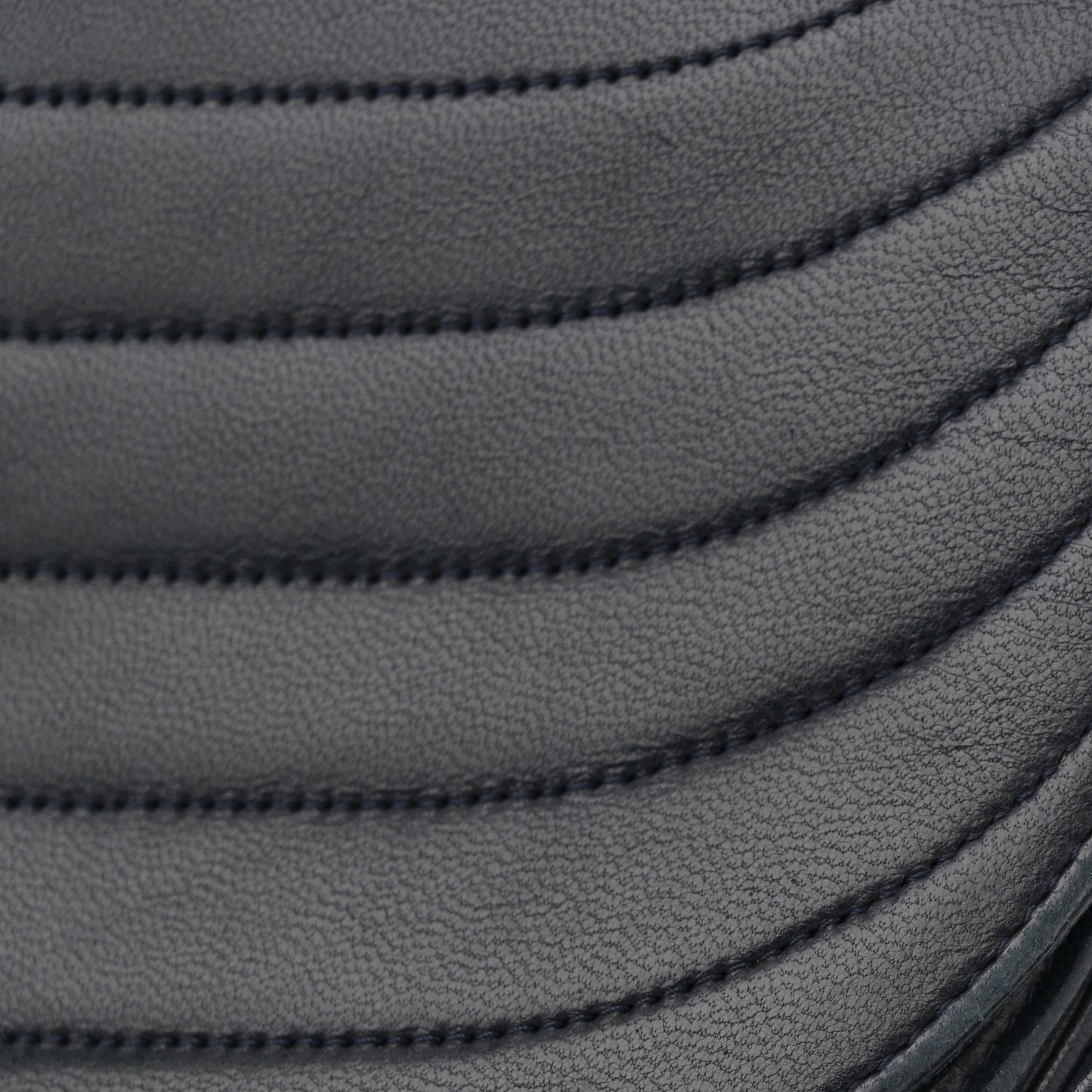 Lambskin Ribbon Quilted Small Single Flap Navy