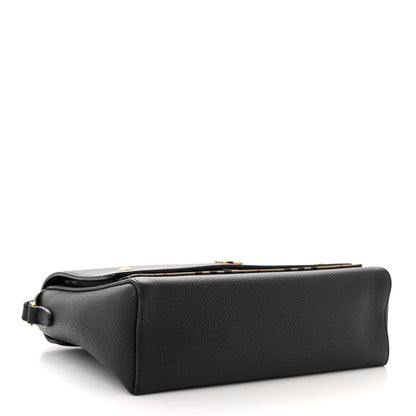 Burberry Grainy Calfskin Vintage Check Note Crossbody Bag Black 4 of 11