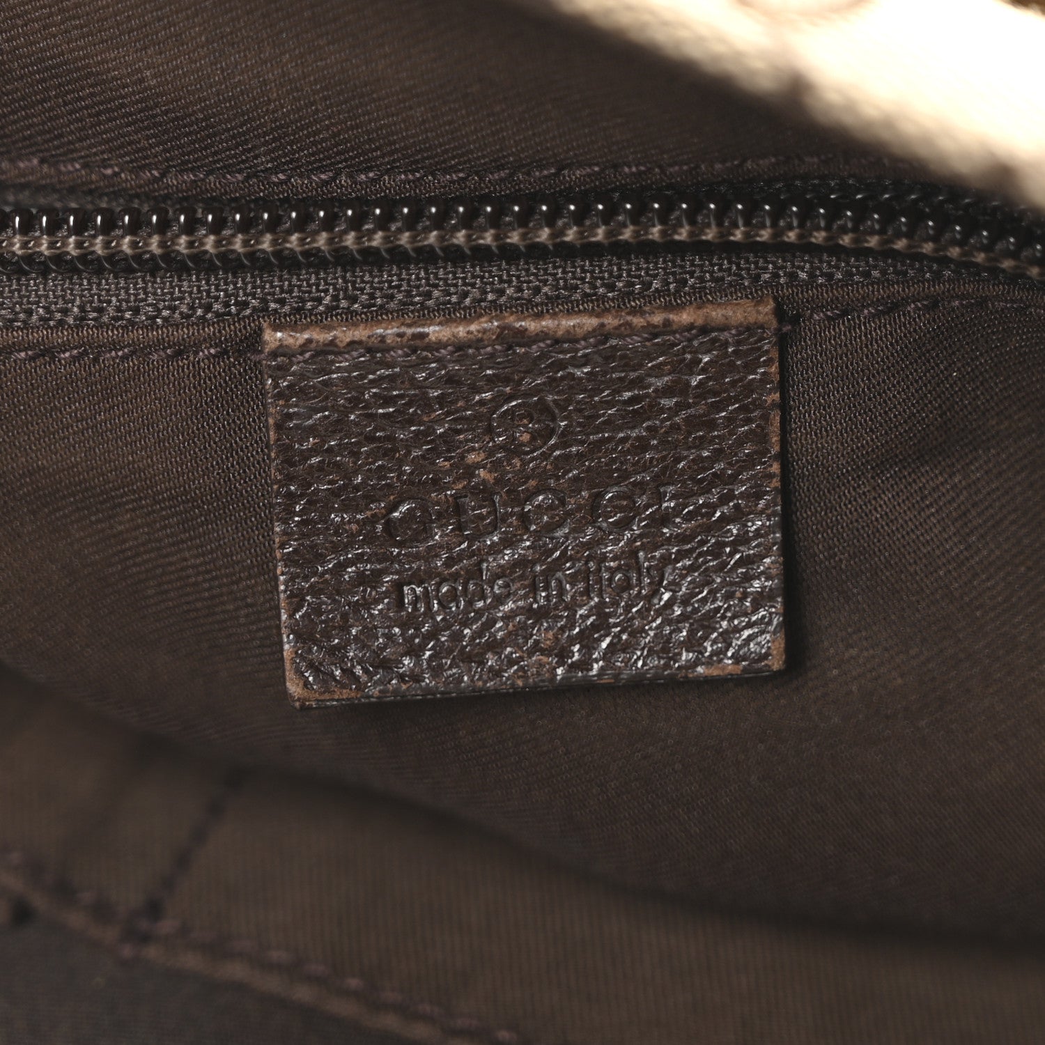 Gucci Monogram Small Flap Messenger Bag Beige Dark Brown 6 of 10