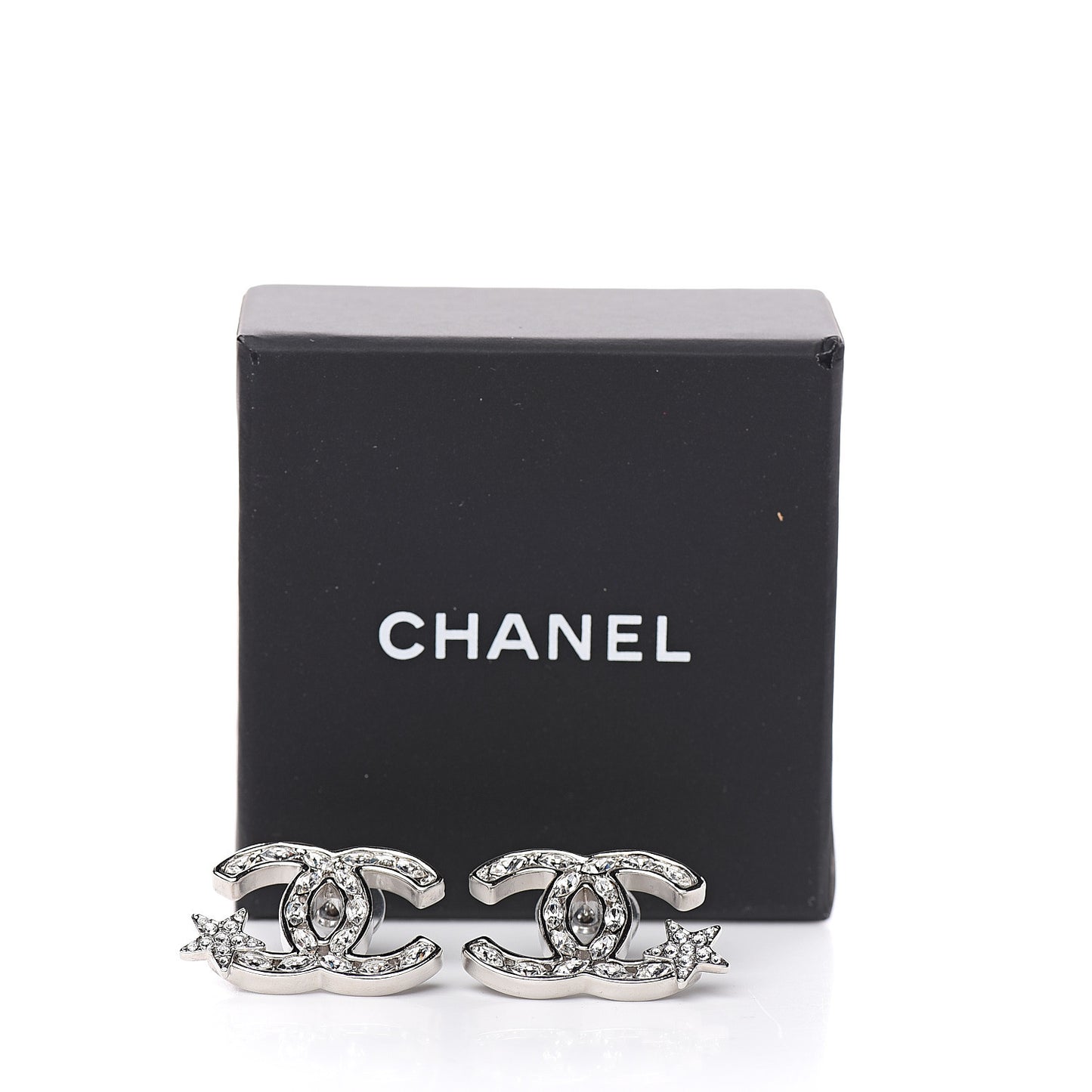 Crystal CC Starfall Earrings Silver