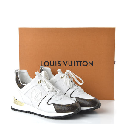 Louis Vuitton Calfskin Monogram Run Away Sneakers 37.5 White 9 of 9