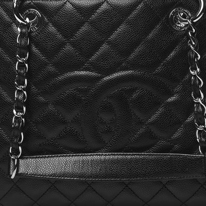 Chanel Caviar Quilted XL Grand Shopping Tote GST Black 9 of 11
