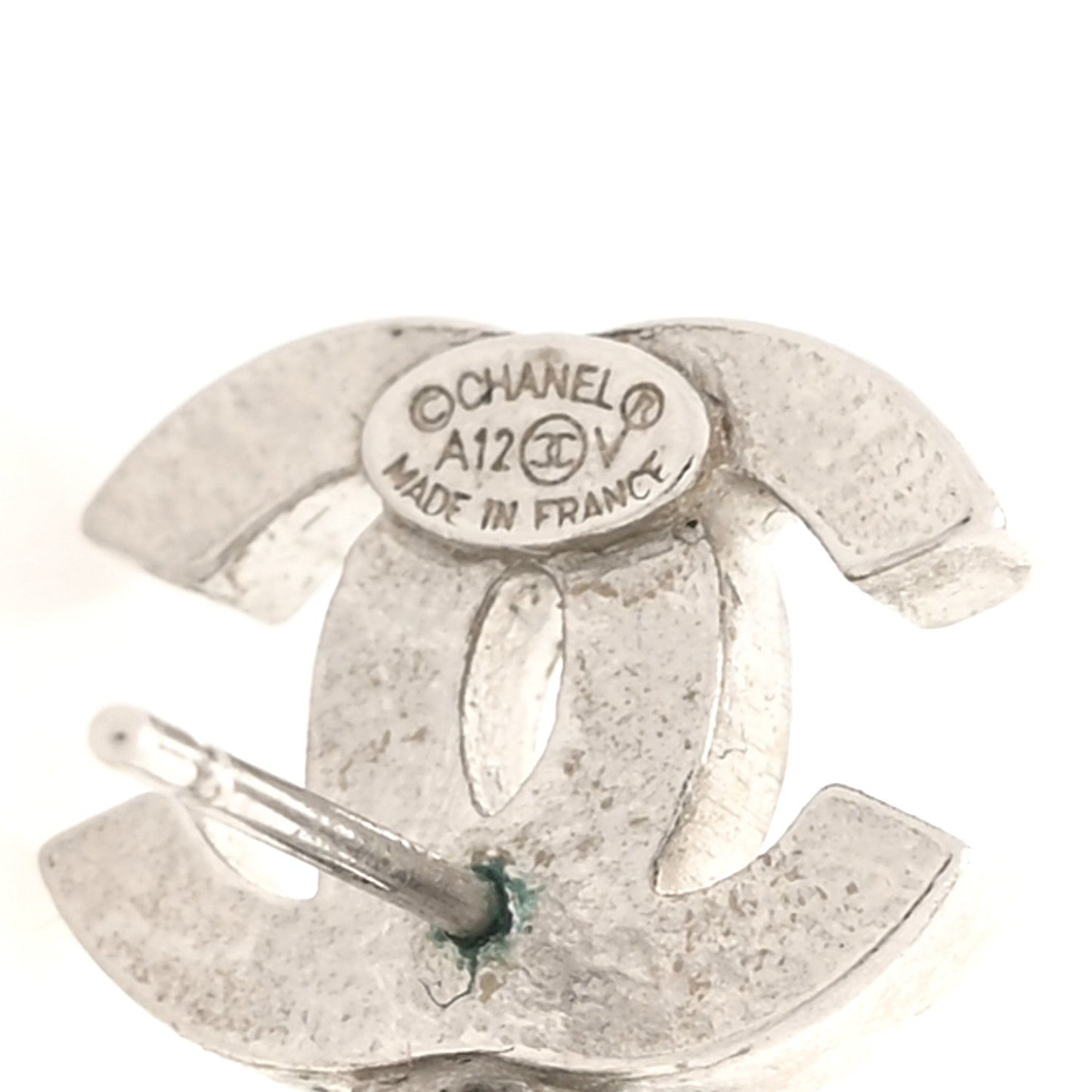Pearl CC Drop Earrings Silver