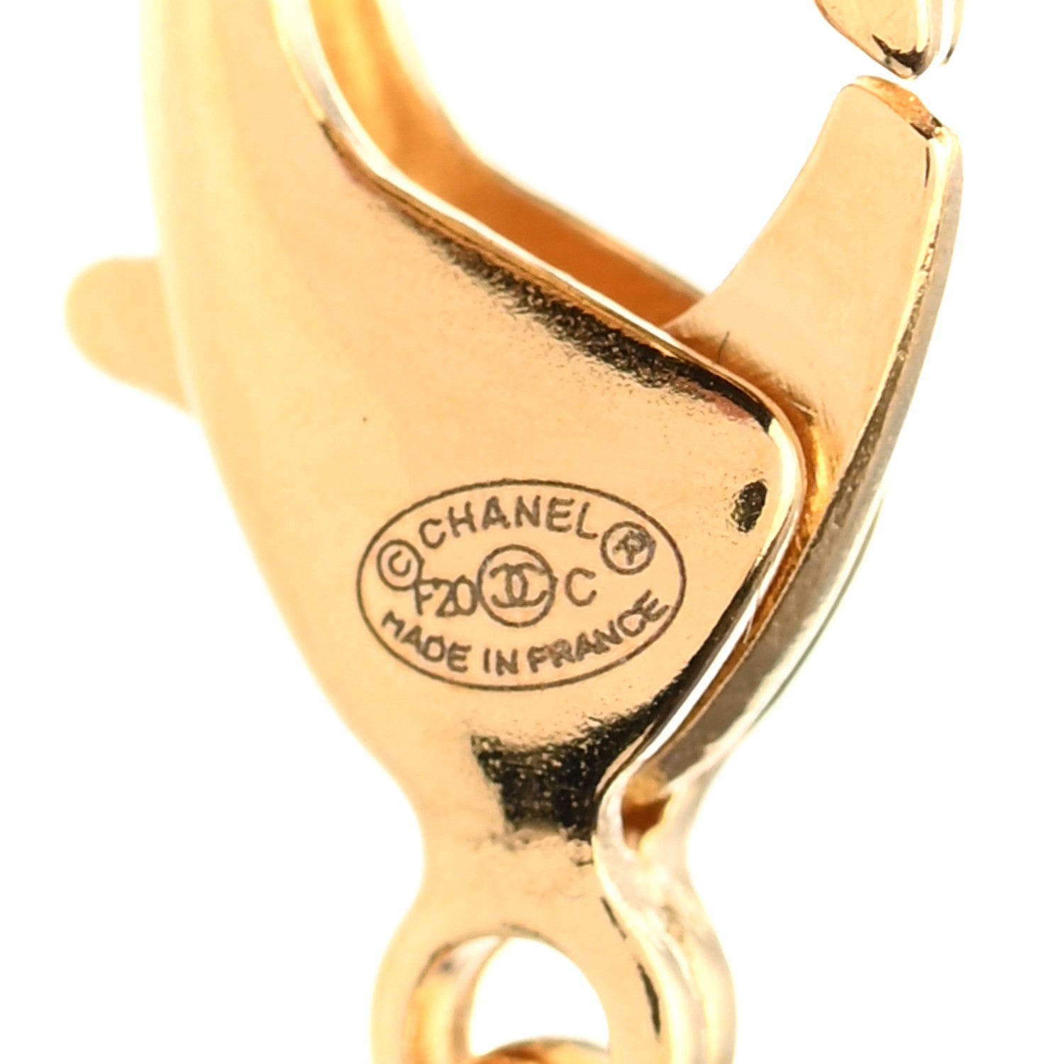 Chanel ID Dog Tag Charm Necklace Gold 6 of 6