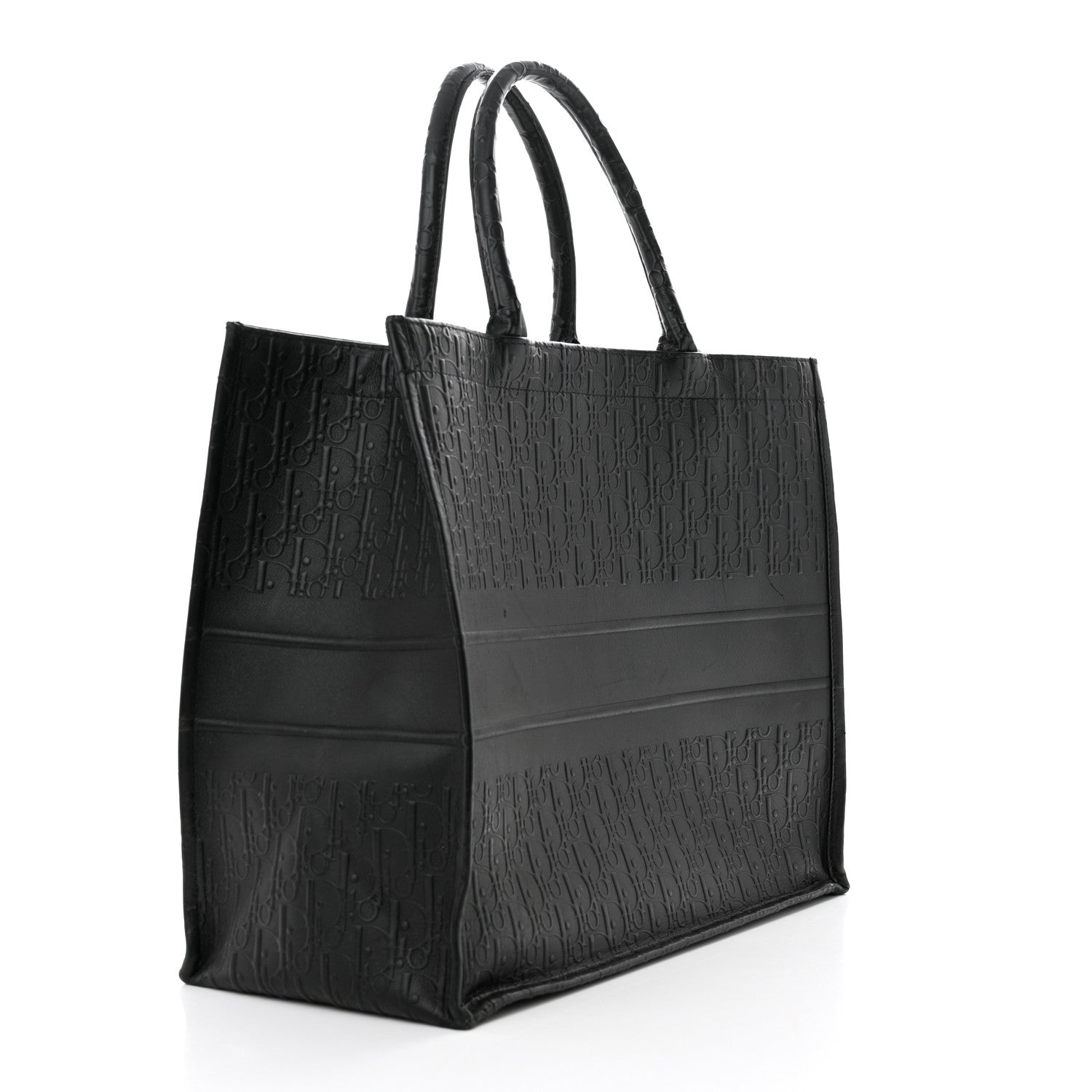 Christian Dior Oblique Calfskin Embossed Large Book Tote Black 3 of 13