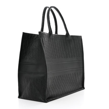 Christian Dior Oblique Calfskin Embossed Large Book Tote Black 3 of 13