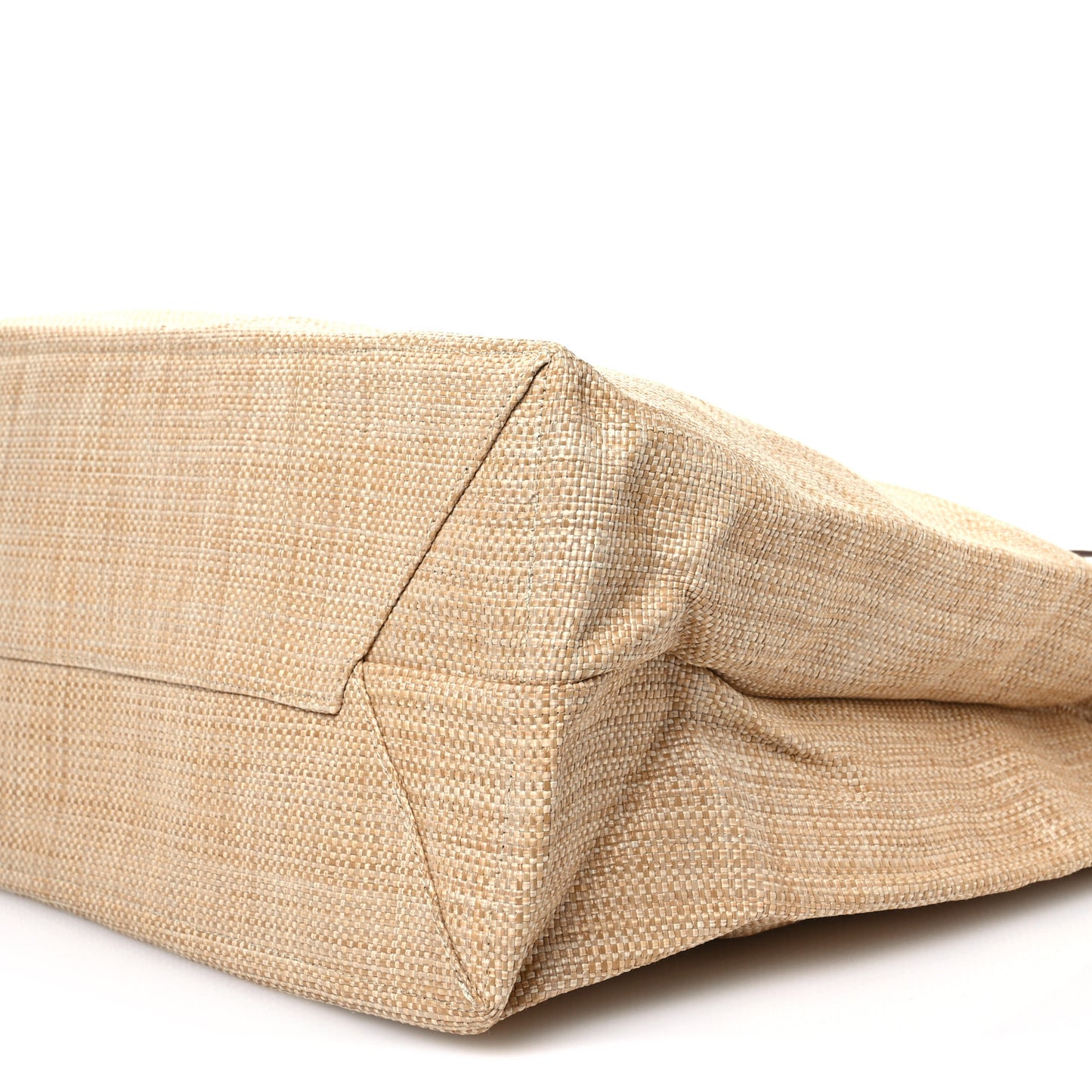 Raffia Logo Tote Naturale