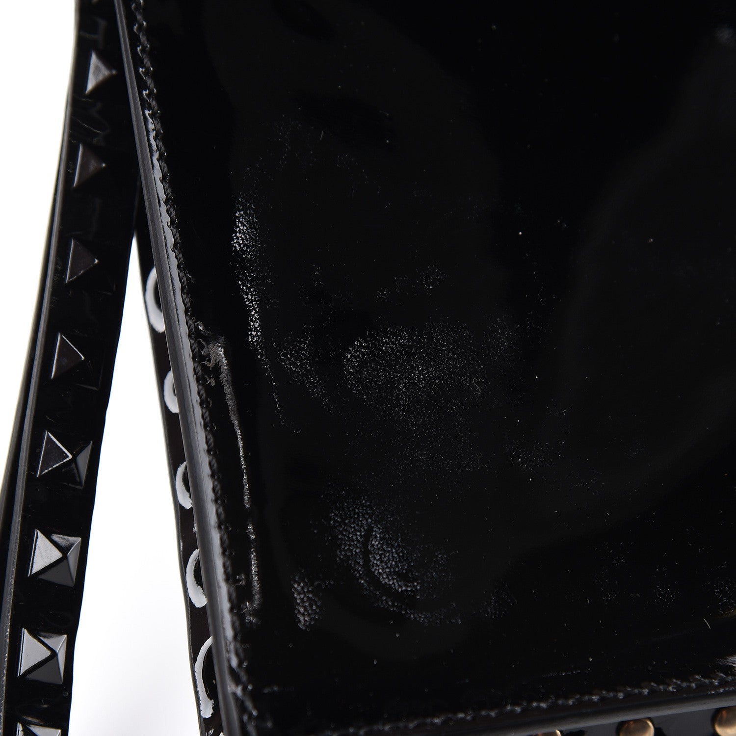 Valentino Garavani Patent Rockstud Wristlet Clutch Black 13 of 16