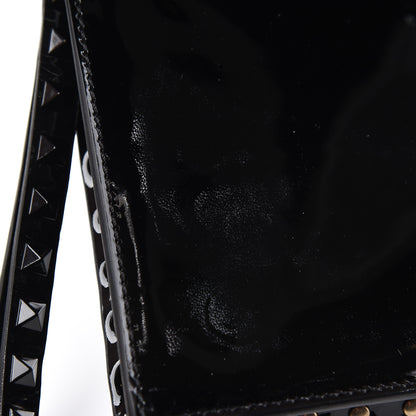 Valentino Garavani Patent Rockstud Wristlet Clutch Black 13 of 16