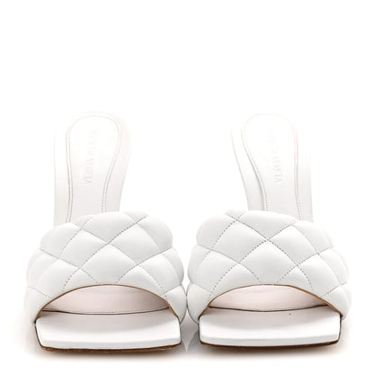 Bottega Veneta Nappa Matelasse Padded Mule Sandals 39.5 Optic White 3 of 10