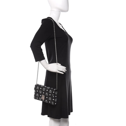 MCM Visetos Monogram Medium Millie Crossbody Bag Black 2 of 9