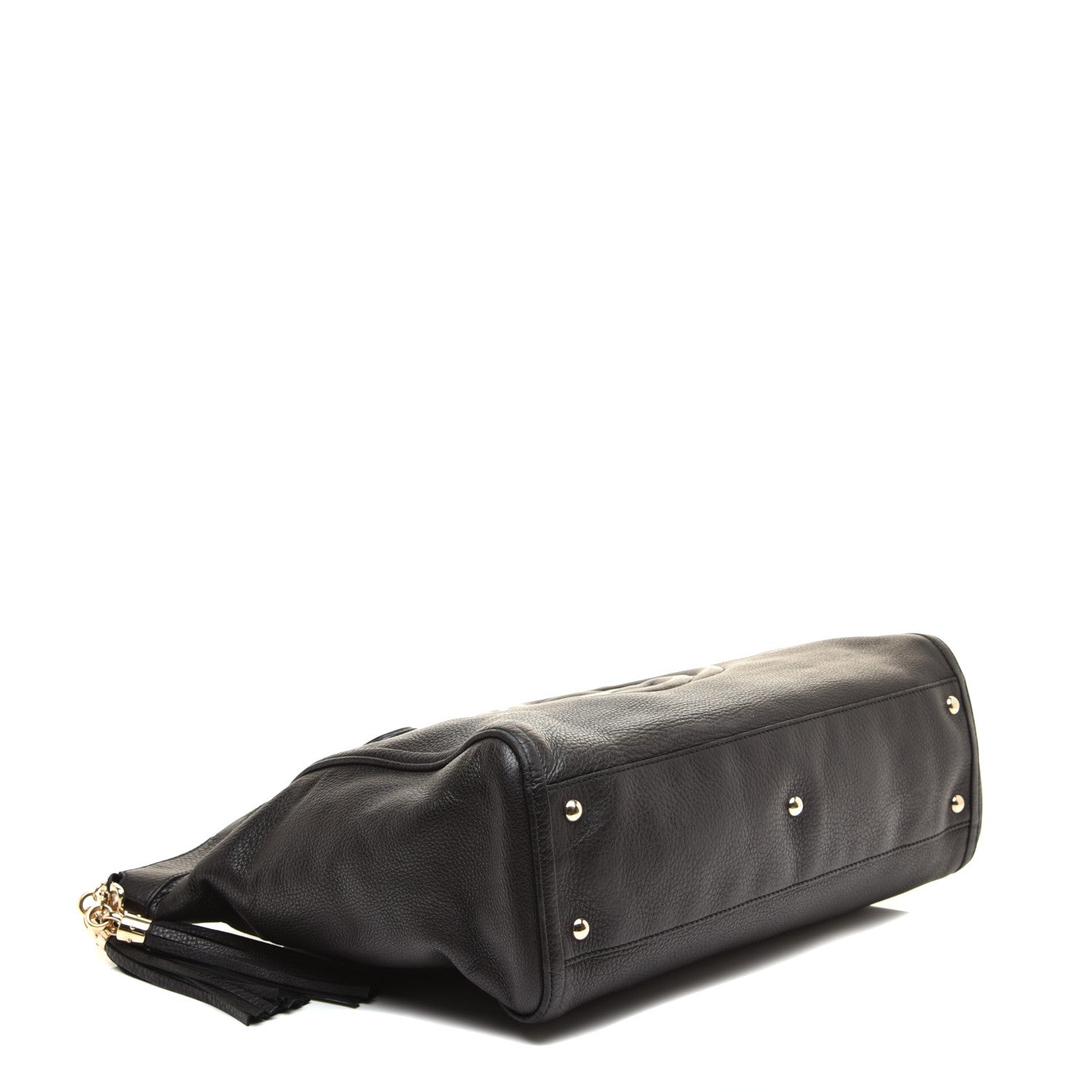 Gucci Pebbled Calfskin Large Soho Top Handle Bag Black 4 of 10