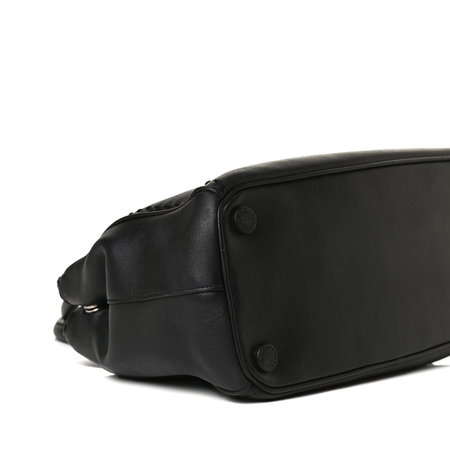 Prada City Calf Hand Stitched Small Galleria Double Zip Tote Black 10 of 14
