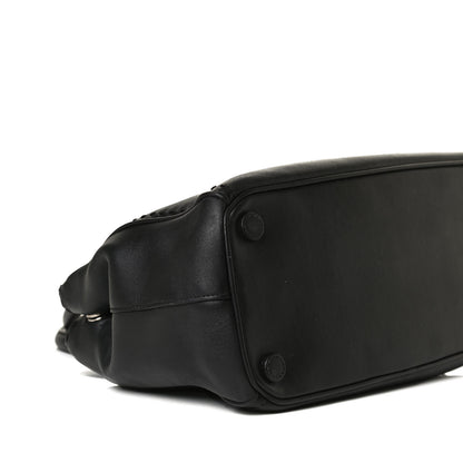 Prada City Calf Hand Stitched Small Galleria Double Zip Tote Black 10 of 14
