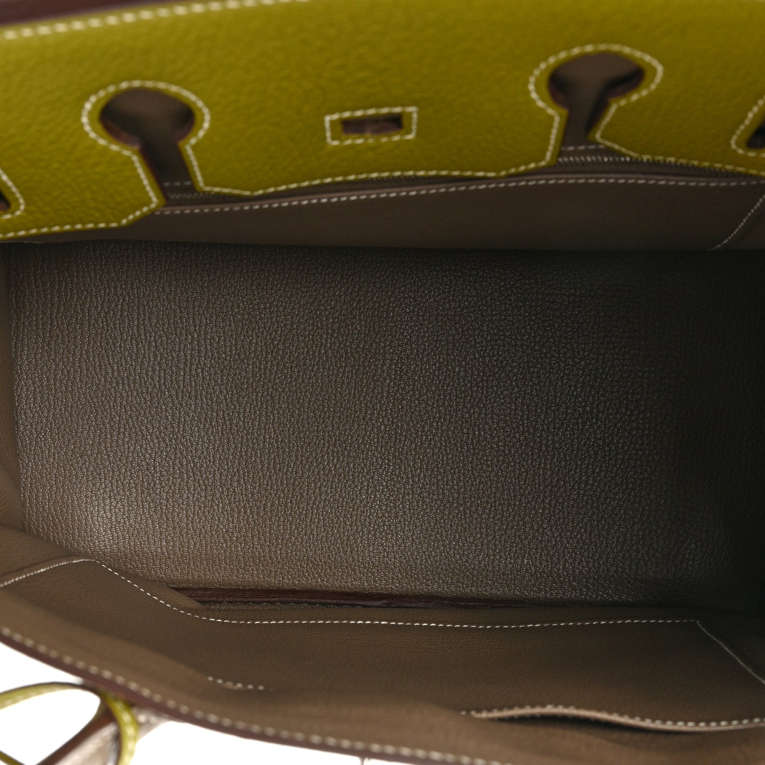 Hermes Chevre de Coromandel Horseshoe Birkin 35 Vert Anis Etoupe 5 of 13