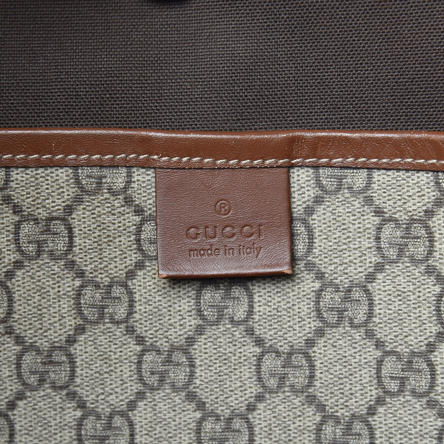 GG Plus Monogram Medium Signature Web Loop Tote Brown