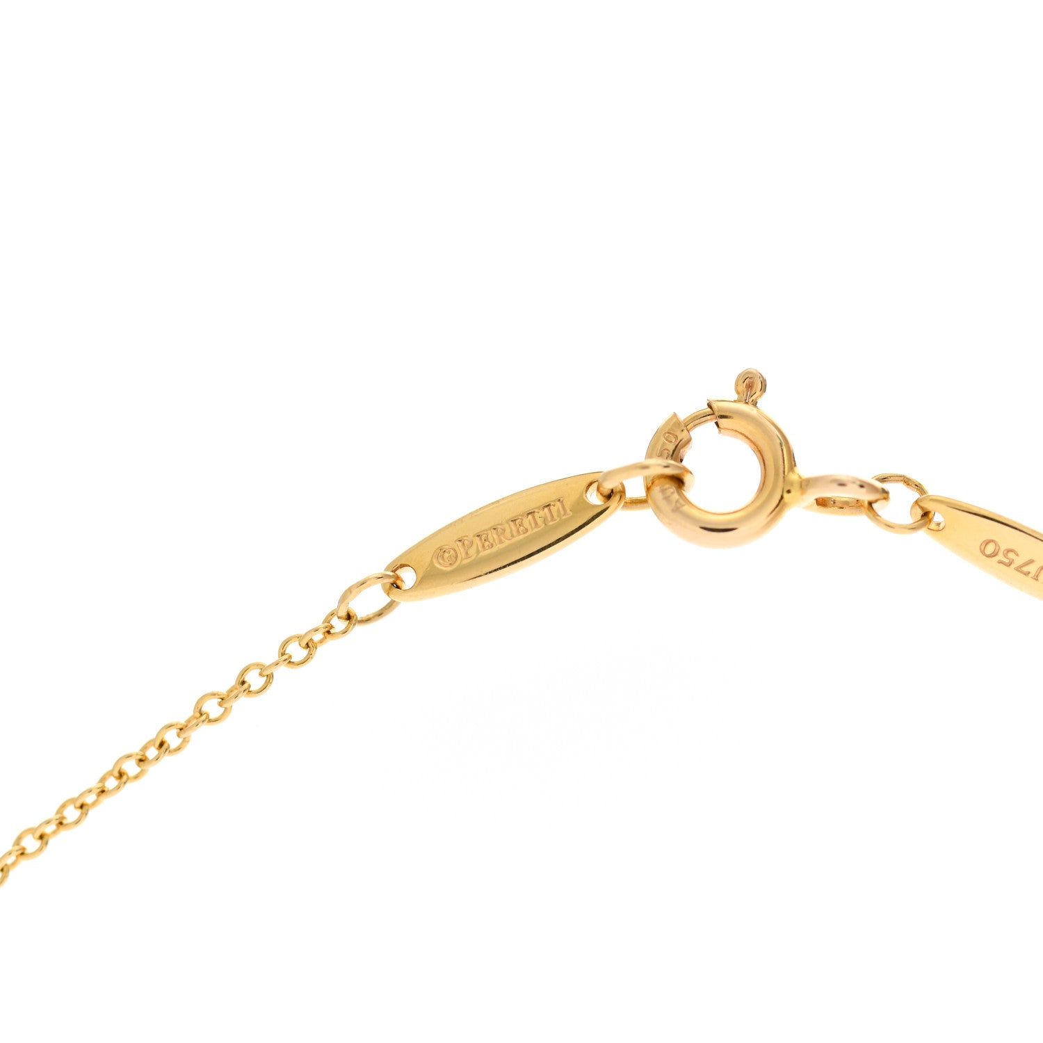 Tiffany 18K Yellow Gold Diamond .19ct Elsa Peretti Diamonds by the Yard Pendant Necklace 5 of 8