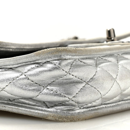 Chanel Vinyl Large Ice Cube Flap Silver 9 of 16