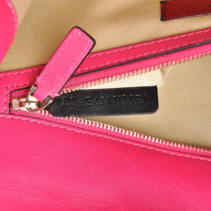 Valentino Garavani Vitello Tri-Color Large Glam Lock Rockstud Flap Pop Gardenia Pop Apple Pop Fuxia 8 of 8