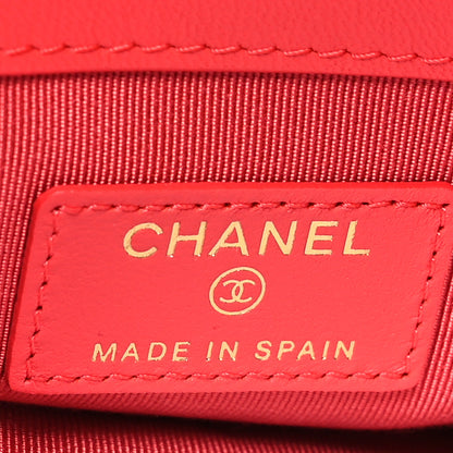 Chanel Lambskin Quilted Medium Cosmetic Case Pink 6 of 11