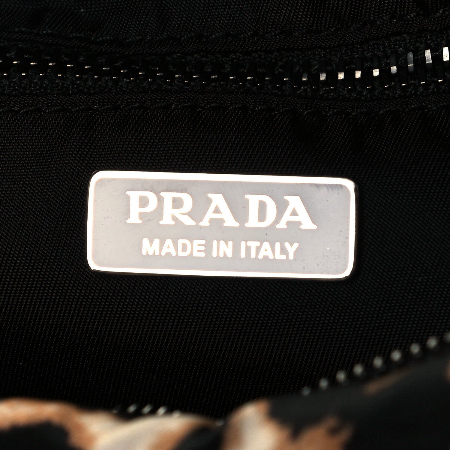 Prada Tessuto Soft Nylon Leopard Print Crossbody Avorio 6 of 6
