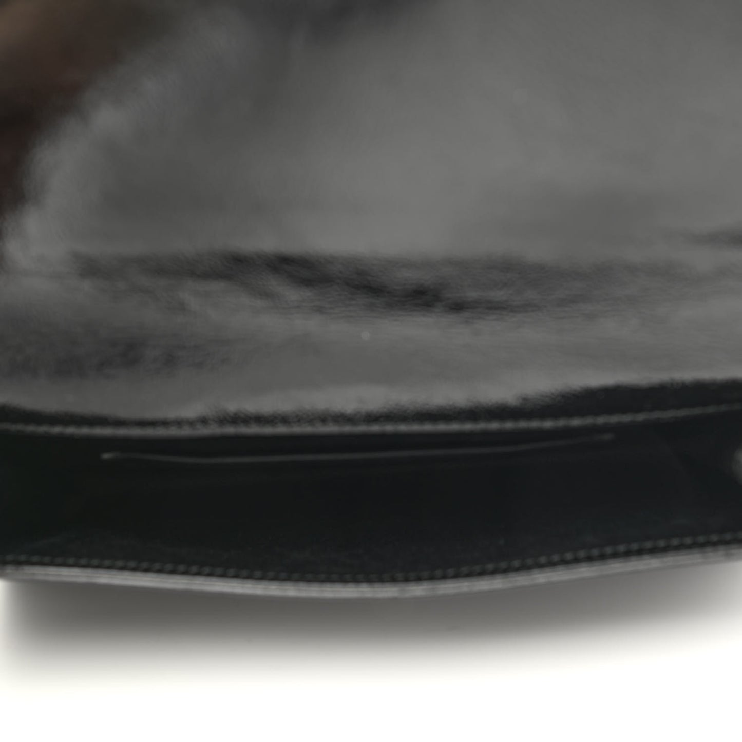 Textured Patent Monogram Large Belle De Jour Clutch Black