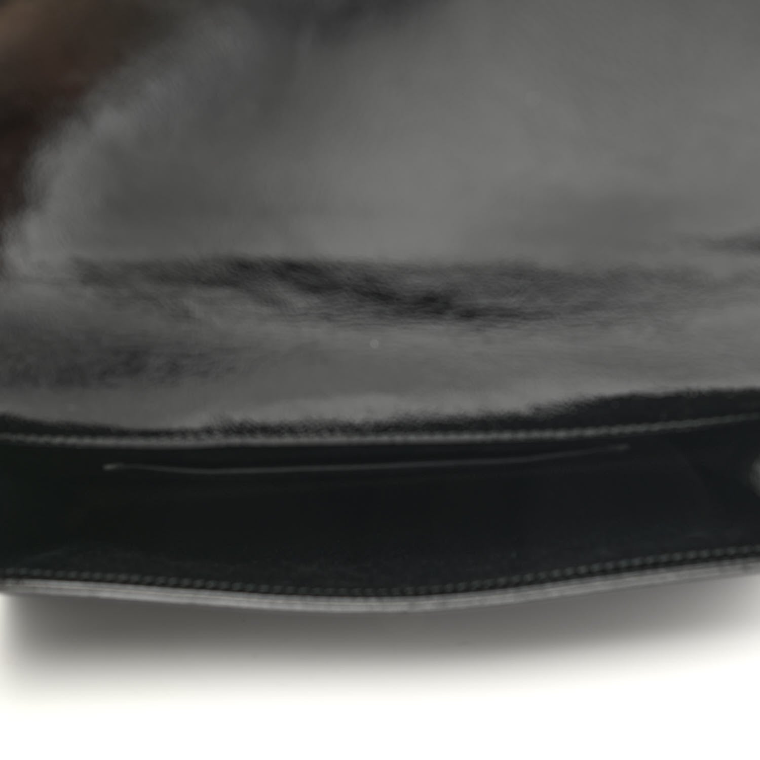 Saint Laurent Textured Patent Monogram Large Belle De Jour Clutch Black 5 of 7
