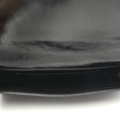 Saint Laurent Textured Patent Monogram Large Belle De Jour Clutch Black 5 of 7