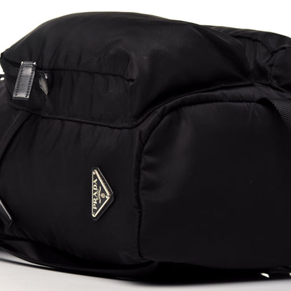 Prada Technical Nylon Saffiano Double Buckle Backpack Black 8 of 10