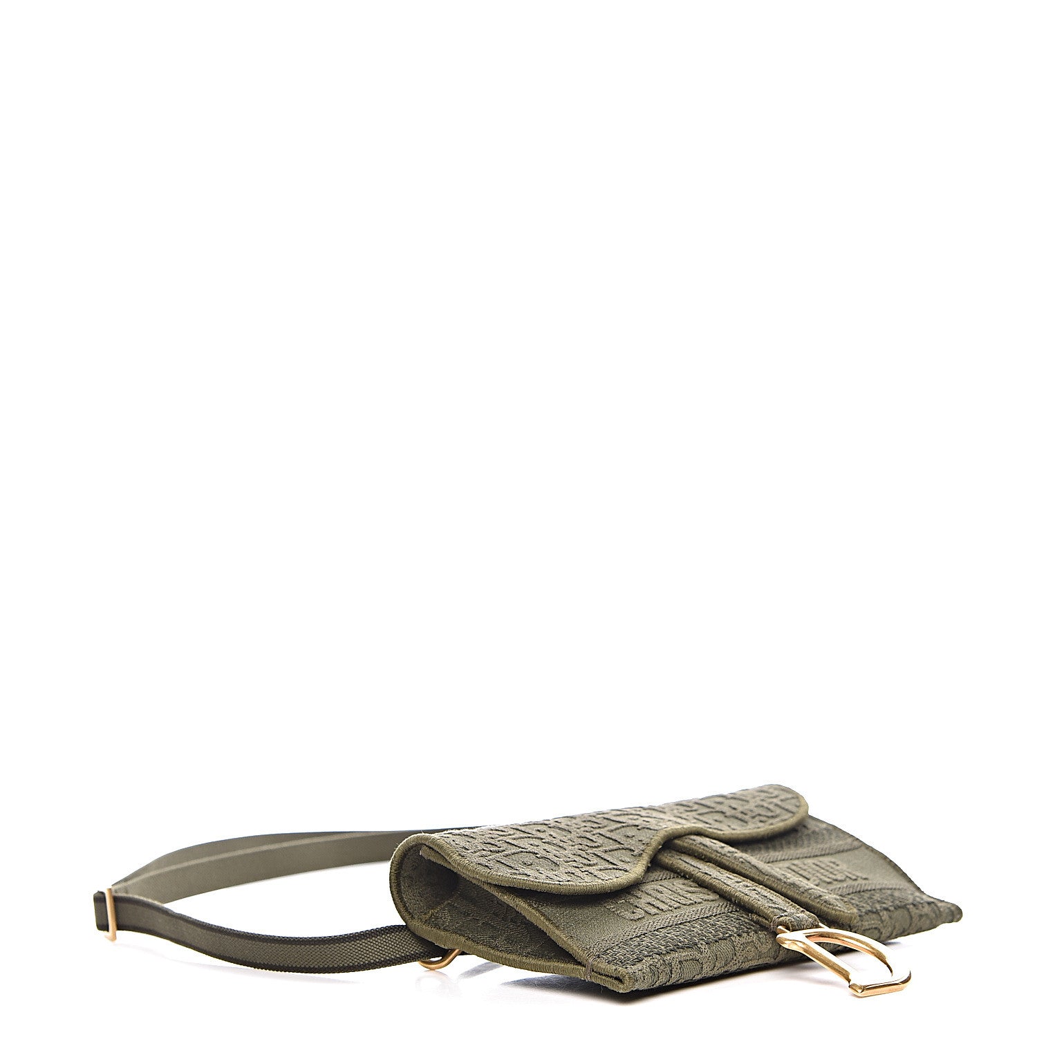 Christian Dior Oblique Saddle Belt Bag Green 4 of 10