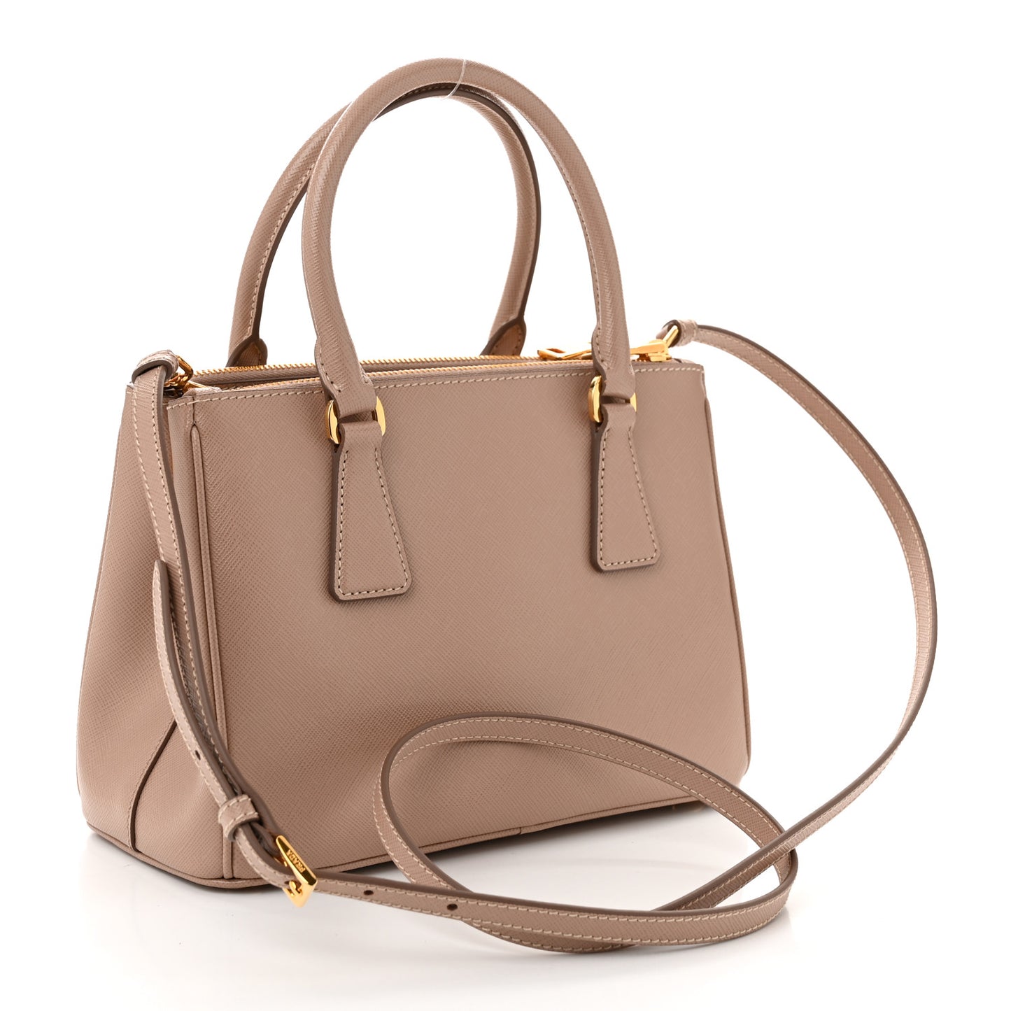 Saffiano Mini Galleria Double Zip Tote Cammeo