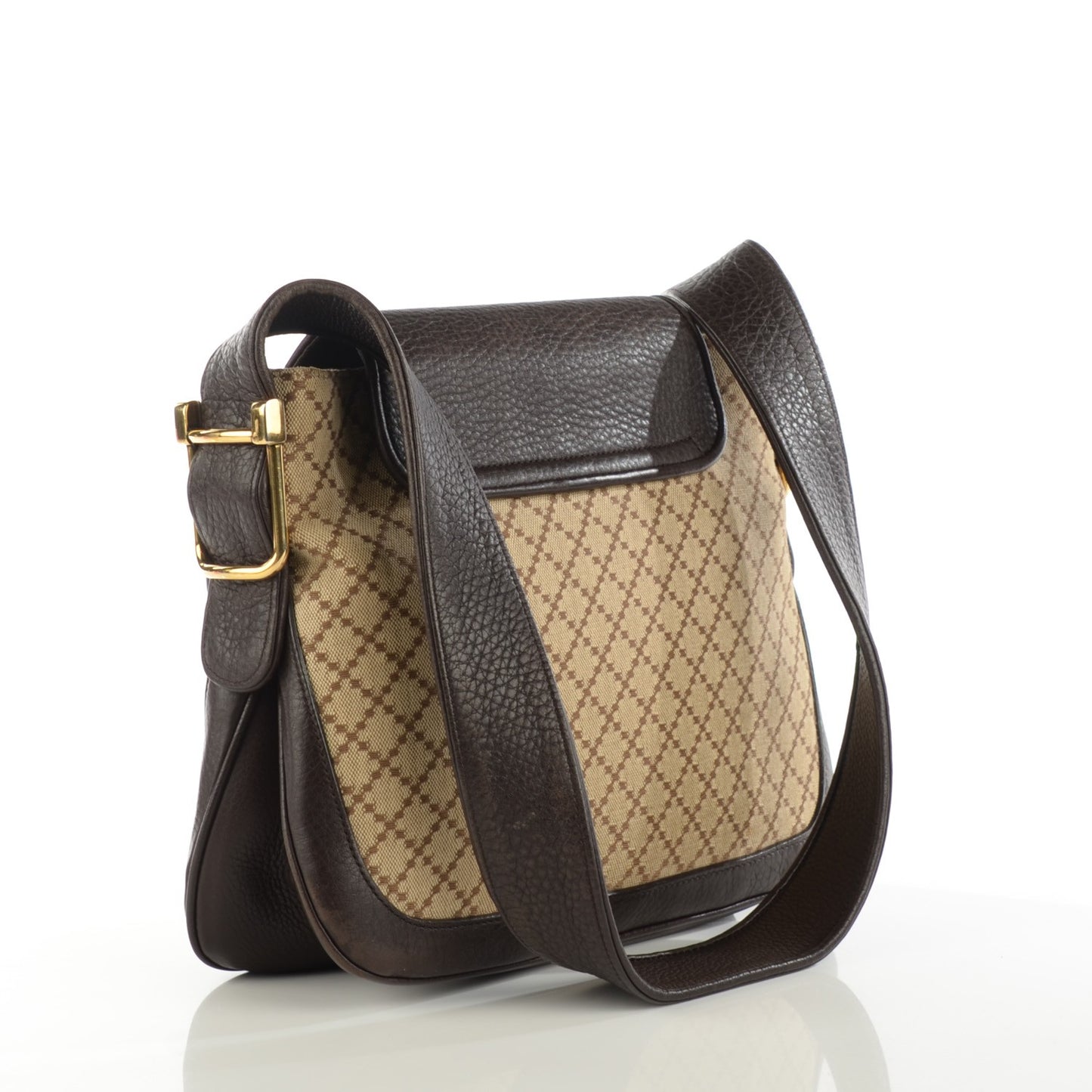 Diamante Cellarius Calfskin Medium 1973 Shoulder Bag Beige Ebony Cocoa
