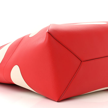 Loewe Calfskin Mushroom Puzzle Fold Large Tote Dark Red 9 of 10