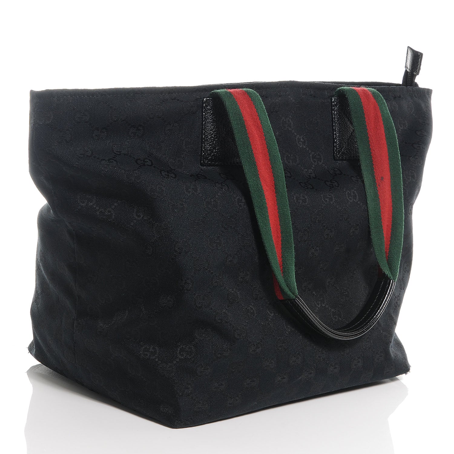 Gucci GG Monogram Large Web Handle Vertical Tote Black 4 of 9