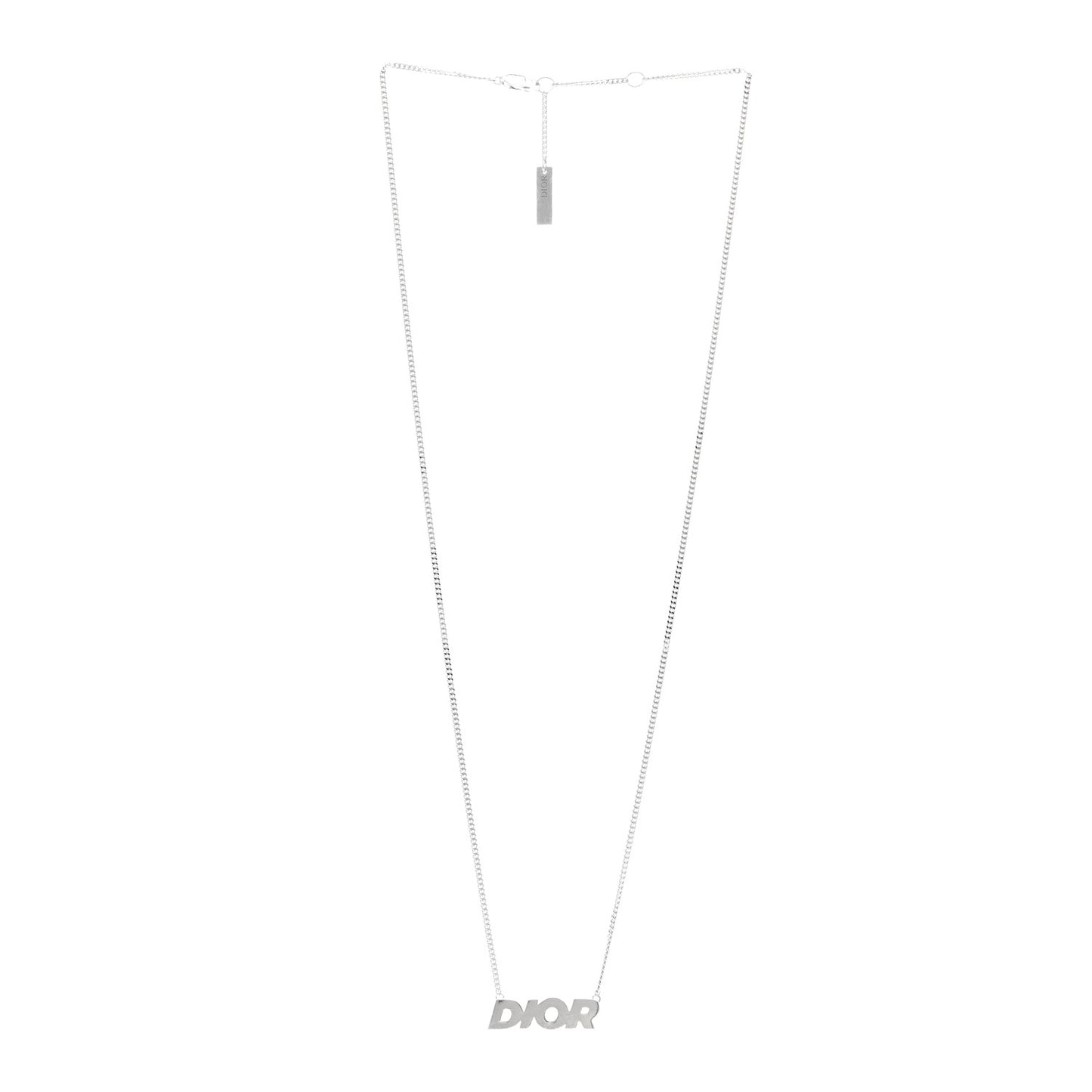 Homme Sterling Silver Logo Pendant Necklace
