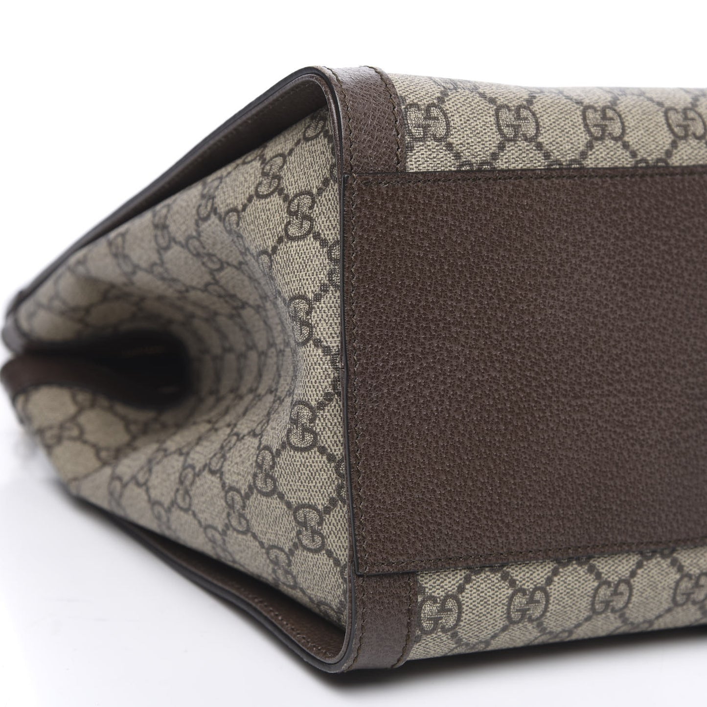 GG Supreme Monogram Web Medium Ophidia Tote Bag Brown