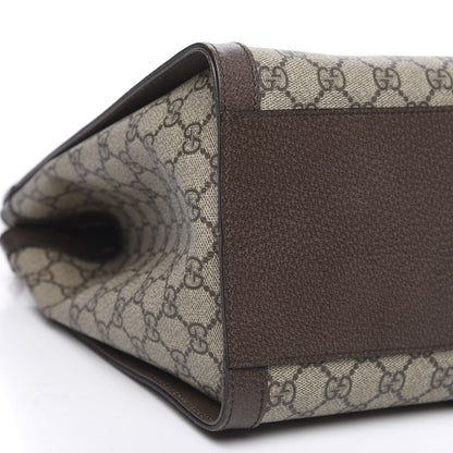 Gucci GG Supreme Monogram Web Medium Ophidia Tote Bag Brown 9 of 10