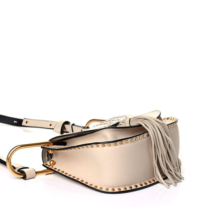 Chloe Calfskin Braided Small Hudson Shoulder Bag Abstract White 3 of 6
