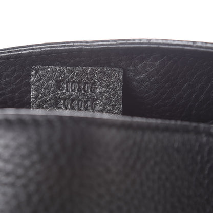 Gucci Pebbled Calfskin Large Soho Chain Shoulder Bag Black 7 of 11