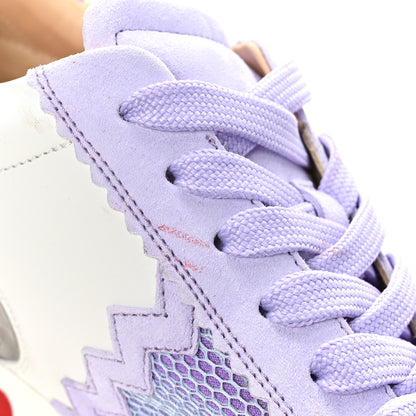 Christian Louboutin Suede Mesh Calfskin Neoprene Loubishark Sneakers 40 Lilac Smoke 9 of 13